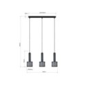Light Prestige LP-0702/3L BK Lampa wisząca Amo czarna 3xE27
