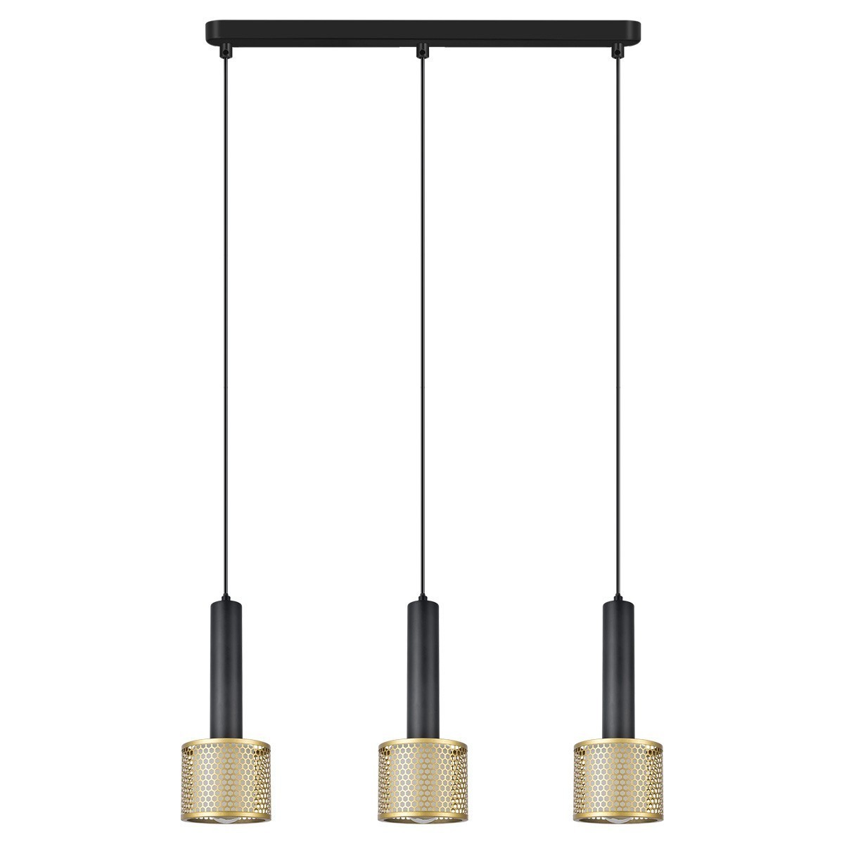 Light Prestige LP-0702/3L GD Lampa wisząca Amo czarno-złota 3xE27