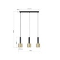 Light Prestige LP-0702/3L GD Lampa wisząca Amo czarno-złota 3xE27