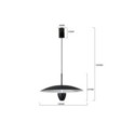Light Prestige LP-0408/1P M BK Lampa wisząca Ufo M czarna LED CCT