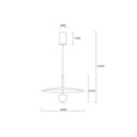 Light Prestige LP-0408/1P M BK Lampa wisząca Ufo M czarna LED CCT