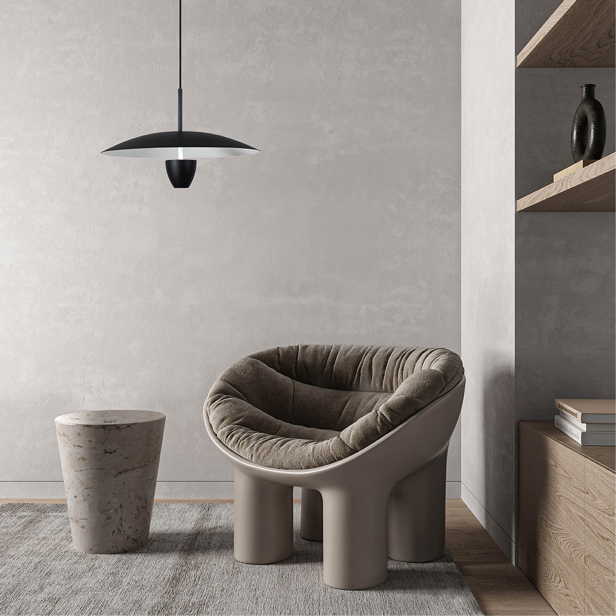 Light Prestige LP-0408/1P S BK Lampa wisząca Ufo S czarna LED CCT