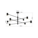Light Prestige LP-731/8P BK Lampa wisząca Snow 8 czarna 8xGU10