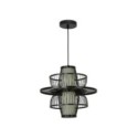 Light Prestige LP-3110/1P BK Rattanowa lampa wisząca Astra czarna 1xE27