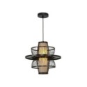 Light Prestige LP-3110/1P BK Rattanowa lampa wisząca Astra czarna 1xE27