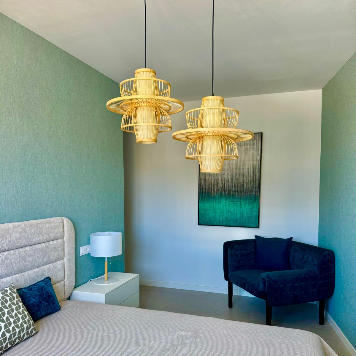 Light Prestige LP-3110/1P NT Rattanowa lampa wisząca Astra naturalna 1xE27