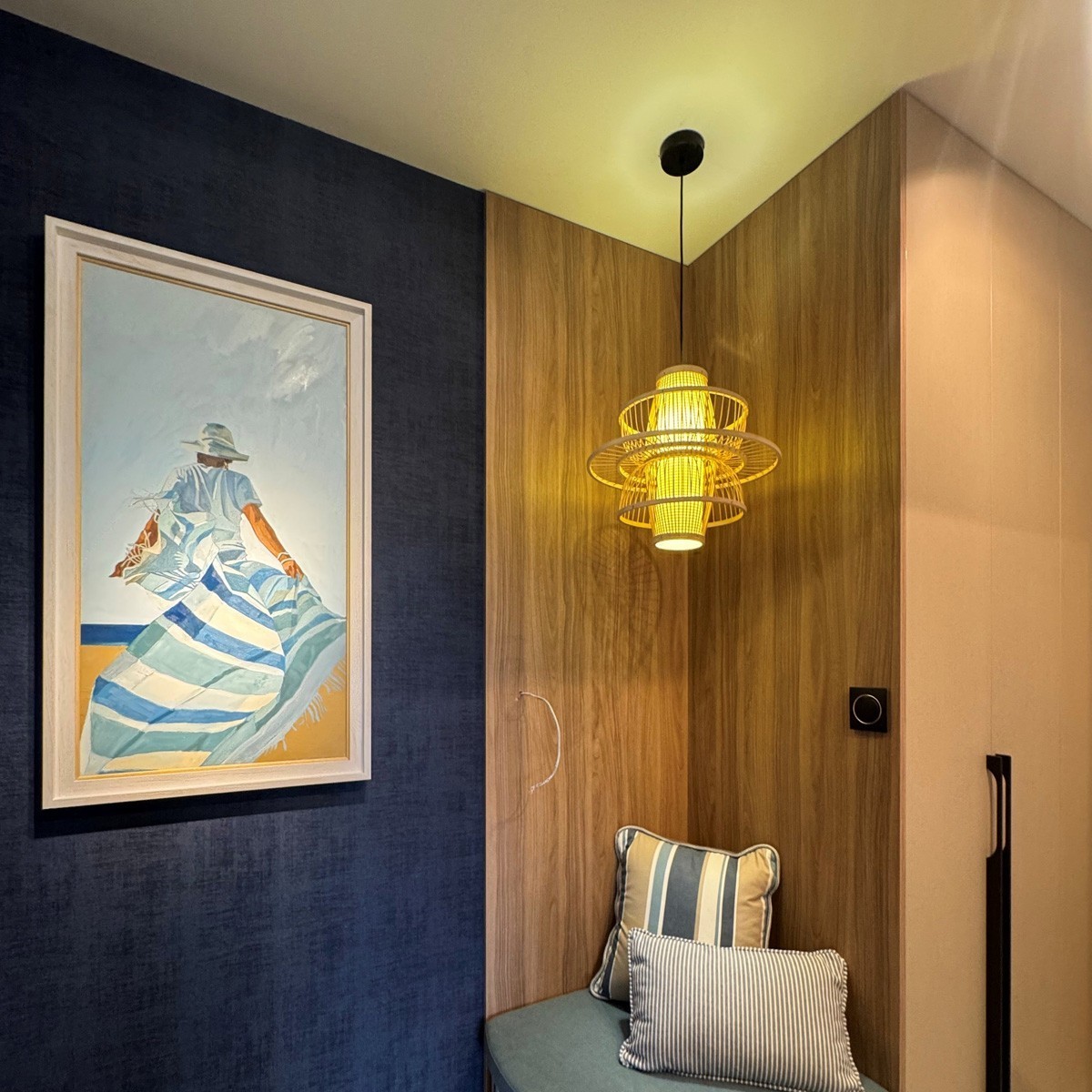 Light Prestige LP-3110/1P NT Rattanowa lampa wisząca Astra naturalna 1xE27