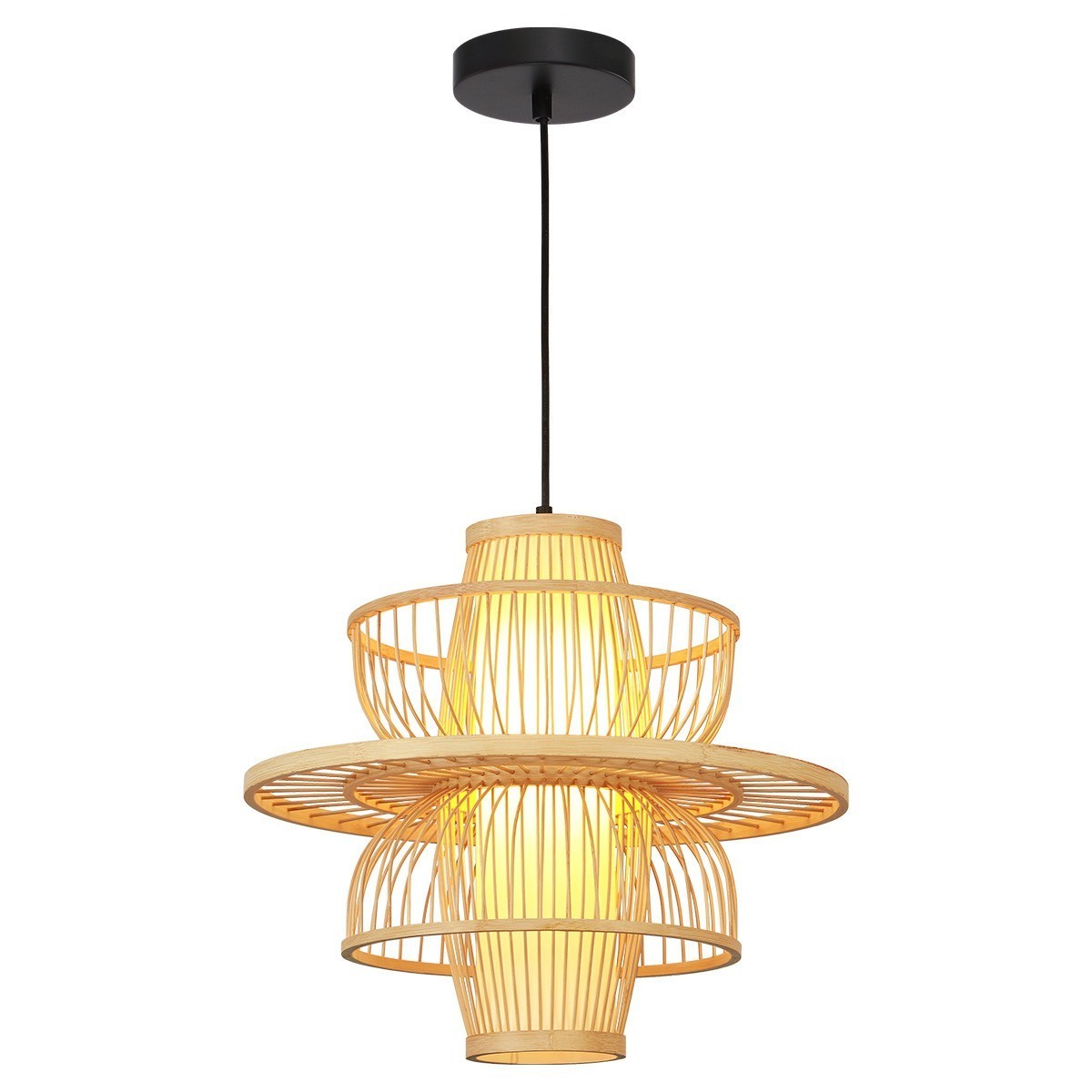 Light Prestige LP-3110/1P NT Rattanowa lampa wisząca Astra naturalna 1xE27