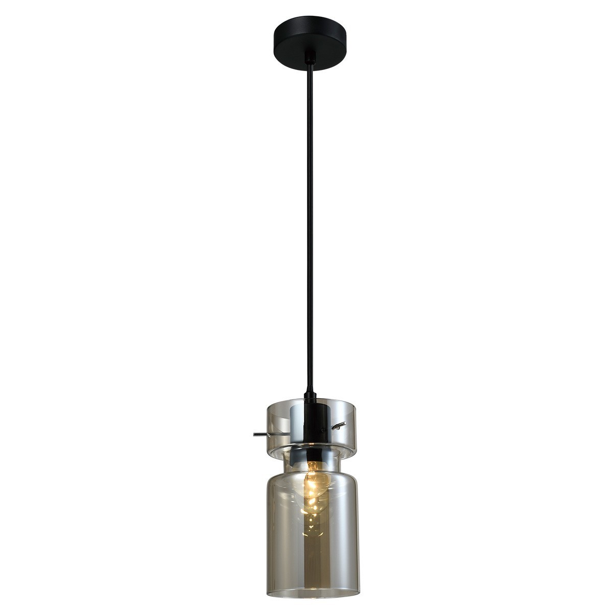 Light Prestige LP-2811/1P AM Pojedyncza lampa wisząca Nivio dymna 1xE27