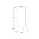 Light Prestige LP-0110/2L BK Metalowa lampa wisząca Nilo czarna 2xGU10