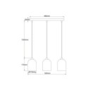 Light Prestige LP-0110/3L BK Metalowa lampa wisząca Nilo czarna 3xGU10