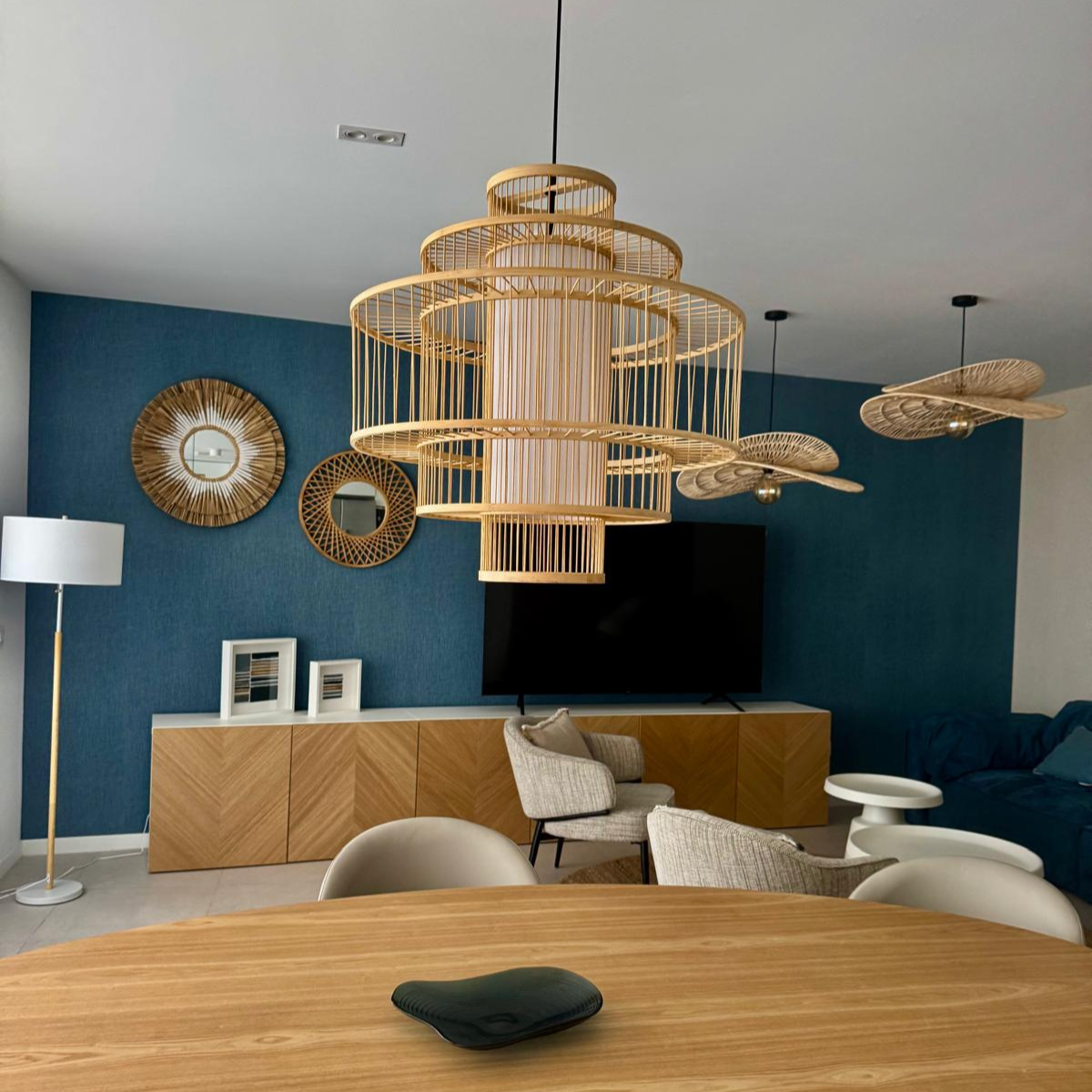 Light Prestige LP-2026/1P Lampa wisząca Stela rattanowa 1xE27