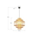 Light Prestige LP-2026/1P Lampa wisząca Stela rattanowa 1xE27