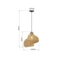 Light Prestige LP-1806/1P 40cm Rattanowa lampa wisząca Shella 40 cm jasne drewno 1xE27
