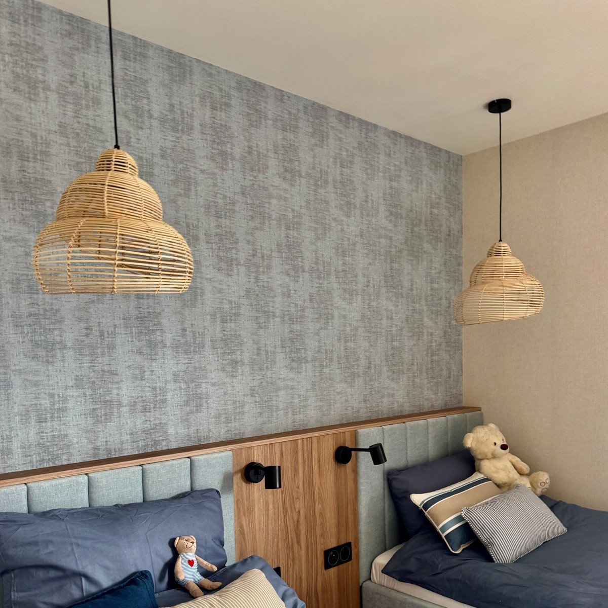 Light Prestige LP-1806/1P 60cm Rattanowa lampa wisząca Shella 60 cm jasne drewno 1xE27