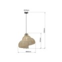 Light Prestige LP-1806/1P 60cm Rattanowa lampa wisząca Shella 60 cm jasne drewno 1xE27