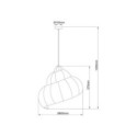 Light Prestige LP-1806/1P 60cm Rattanowa lampa wisząca Shella 60 cm jasne drewno 1xE27