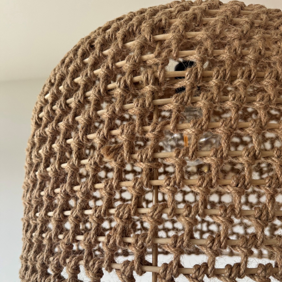 Light Prestige LP-2025/1P 50 cm Rattanowa lampa wisząca Kanso 50 cm jasne drewno 1xE27