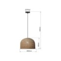 Light Prestige LP-2025/1P 50 cm Rattanowa lampa wisząca Kanso 50 cm jasne drewno 1xE27