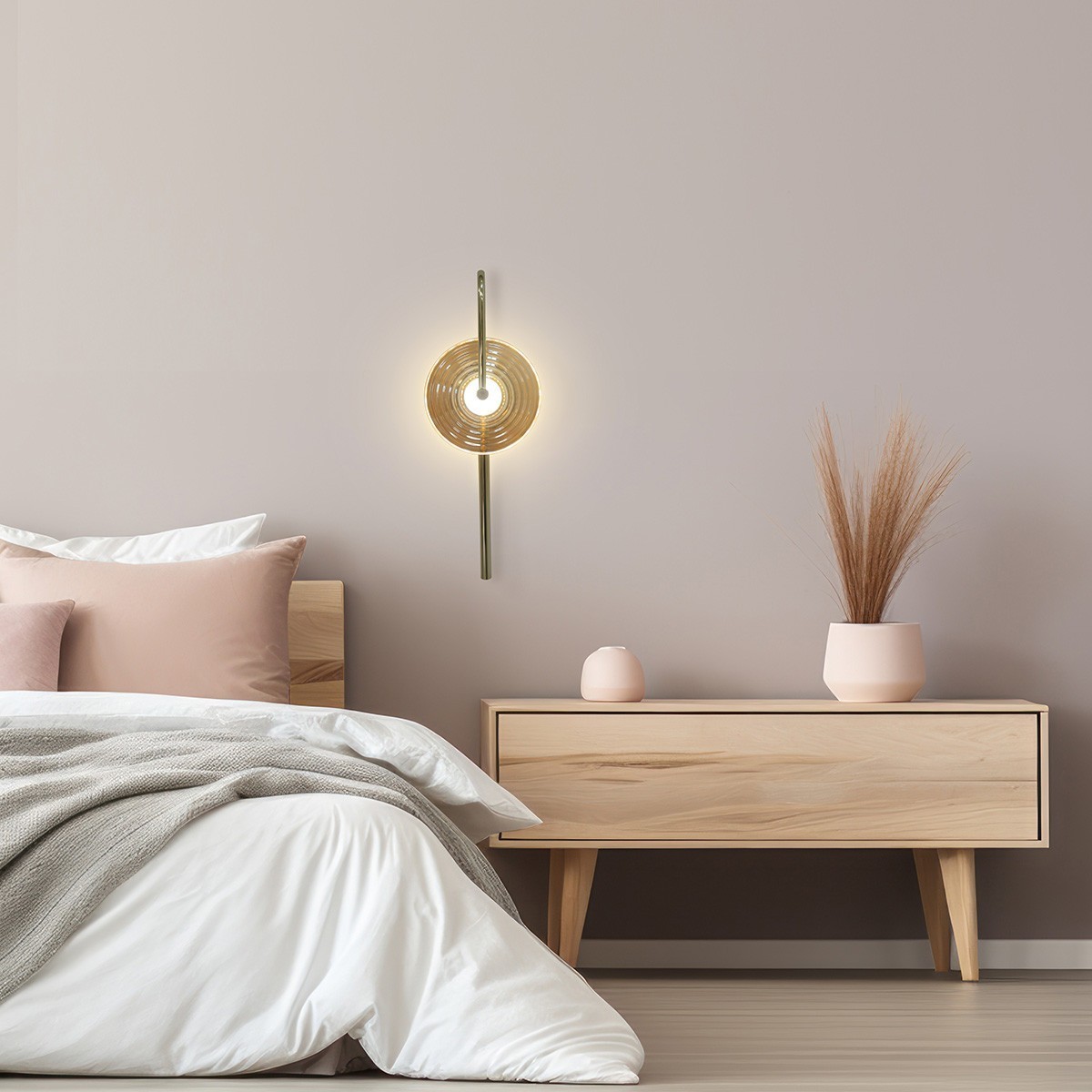 Light Prestige LP-0301/1W AM Kinkiet Plato bursztynowy LED CCT