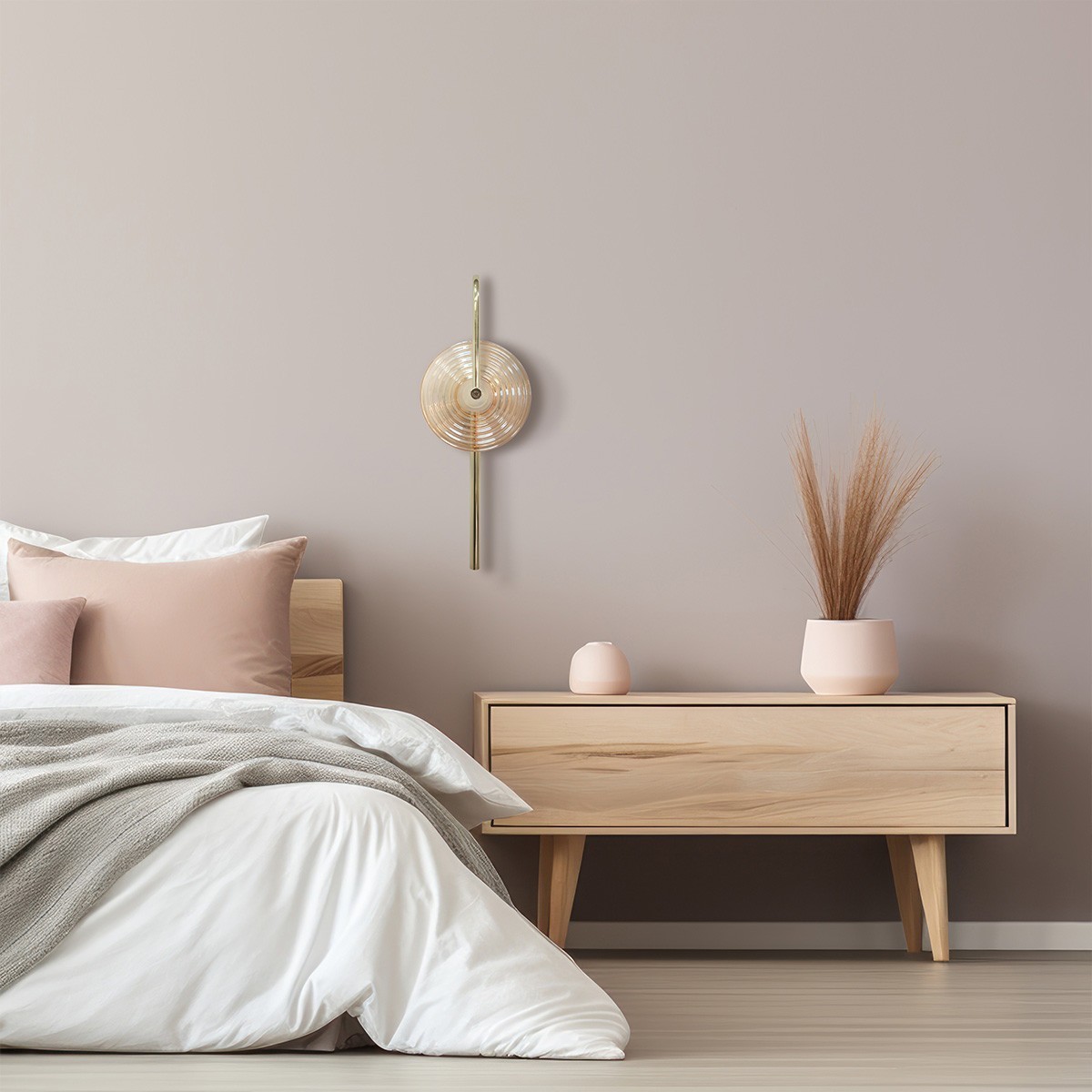 Light Prestige LP-0301/1W AM Kinkiet Plato bursztynowy LED CCT