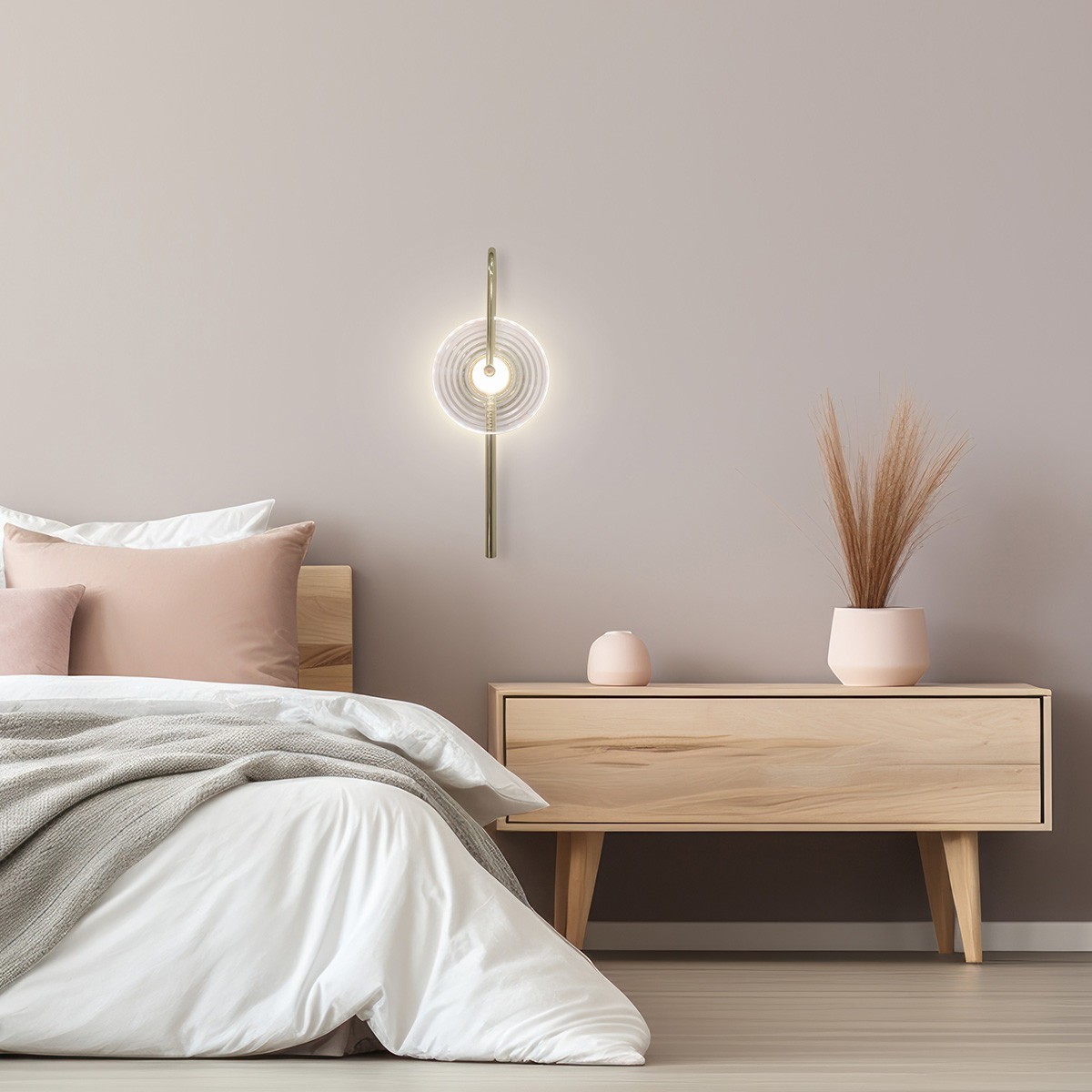 Light Prestige LP-0301/1W TR Kinkiet Plato transparentny LED CCT