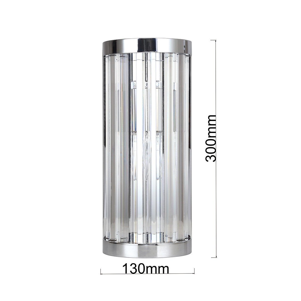 Light Prestige LP-2910/1W L CH Kinkiet Vetro chrom 1xE14