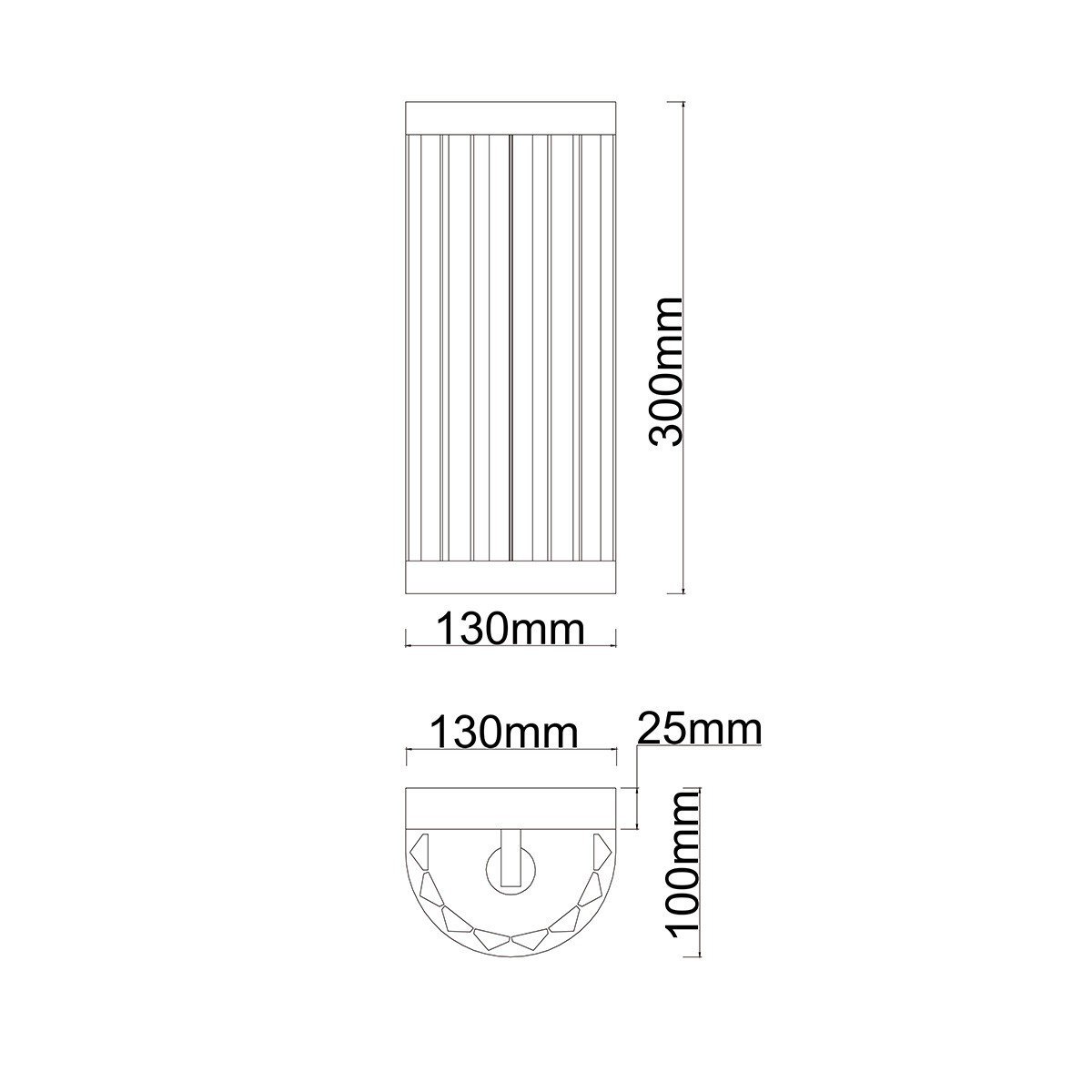 Light Prestige LP-2910/1W L CH Kinkiet Vetro chrom 1xE14