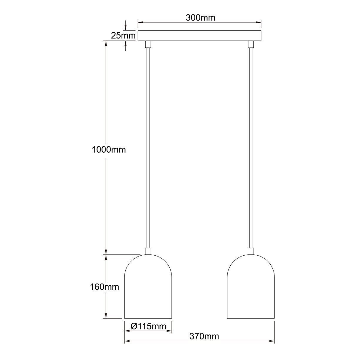 Light Prestige LP-0110/2L GD Metalowa lampa wisząca Nilo złota 2xGU10