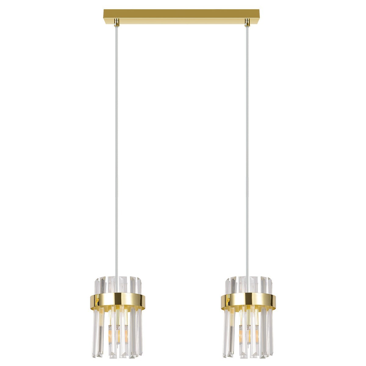 Light Prestige LP-2910/2L GD Lampa wisząca Vetro złota 2xE14