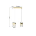 Light Prestige LP-2910/2L GD Lampa wisząca Vetro złota 2xE14