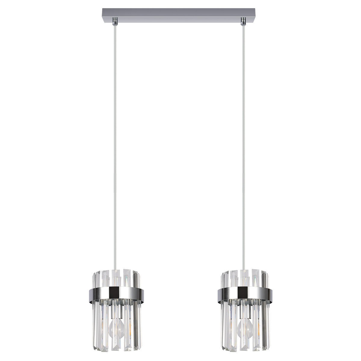 Light Prestige LP-2910/2L CH Lampa wisząca Vetro chrom 2xE14