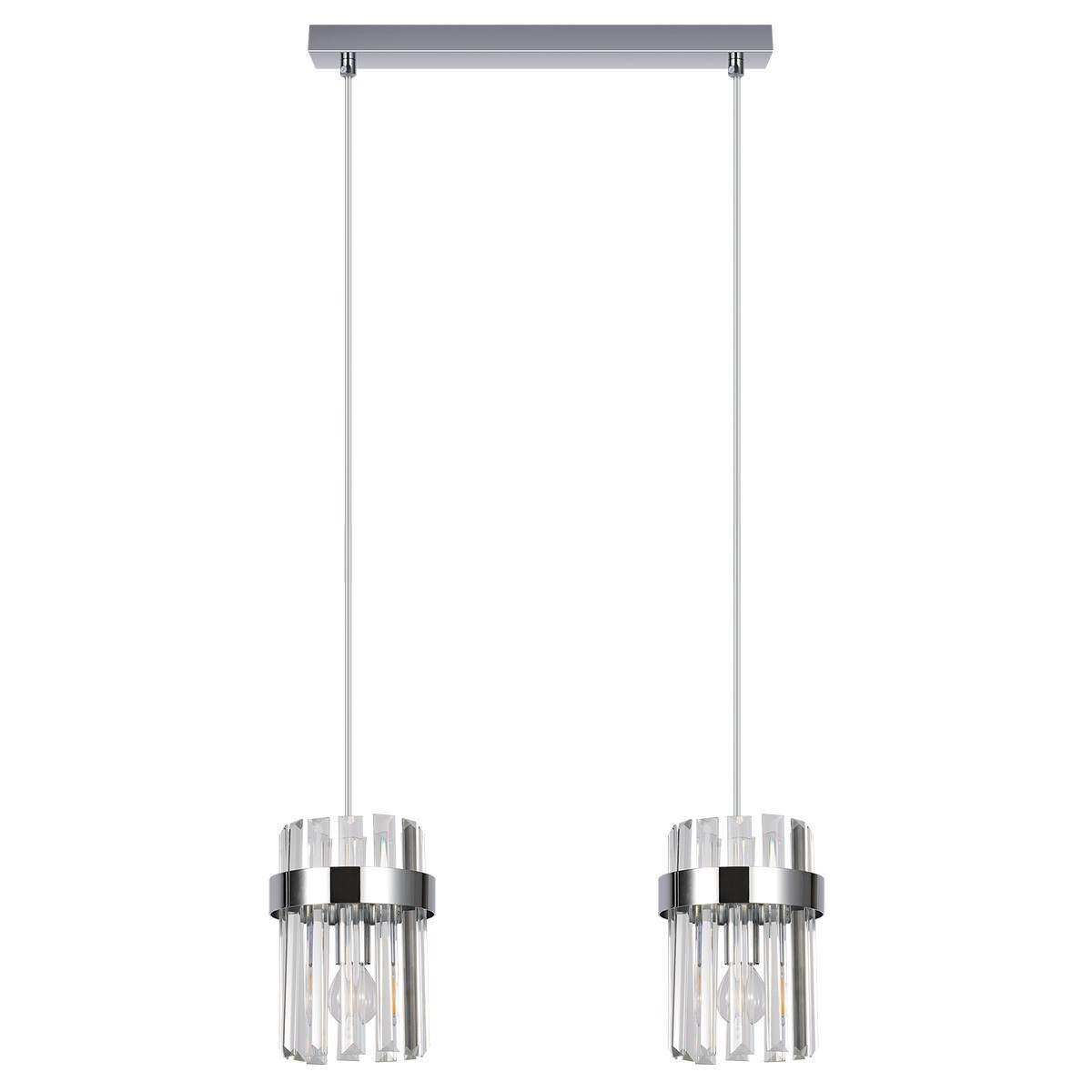 Light Prestige LP-2910/2L CH Lampa wisząca Vetro chrom 2xE14