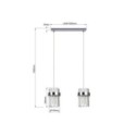 Light Prestige LP-2910/2L CH Lampa wisząca Vetro chrom 2xE14