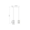 Light Prestige LP-2910/2L CH Lampa wisząca Vetro chrom 2xE14