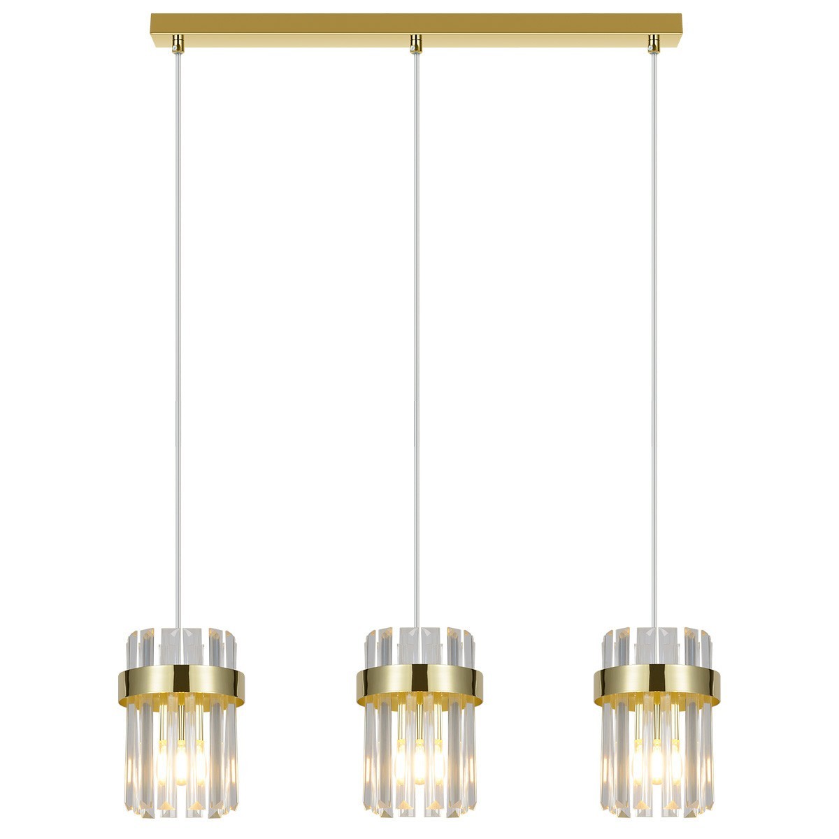 Light Prestige LP-2910/3L GD Lampa wisząca Vetro złota 3xE14