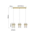 Light Prestige LP-2910/3L GD Lampa wisząca Vetro złota 3xE14