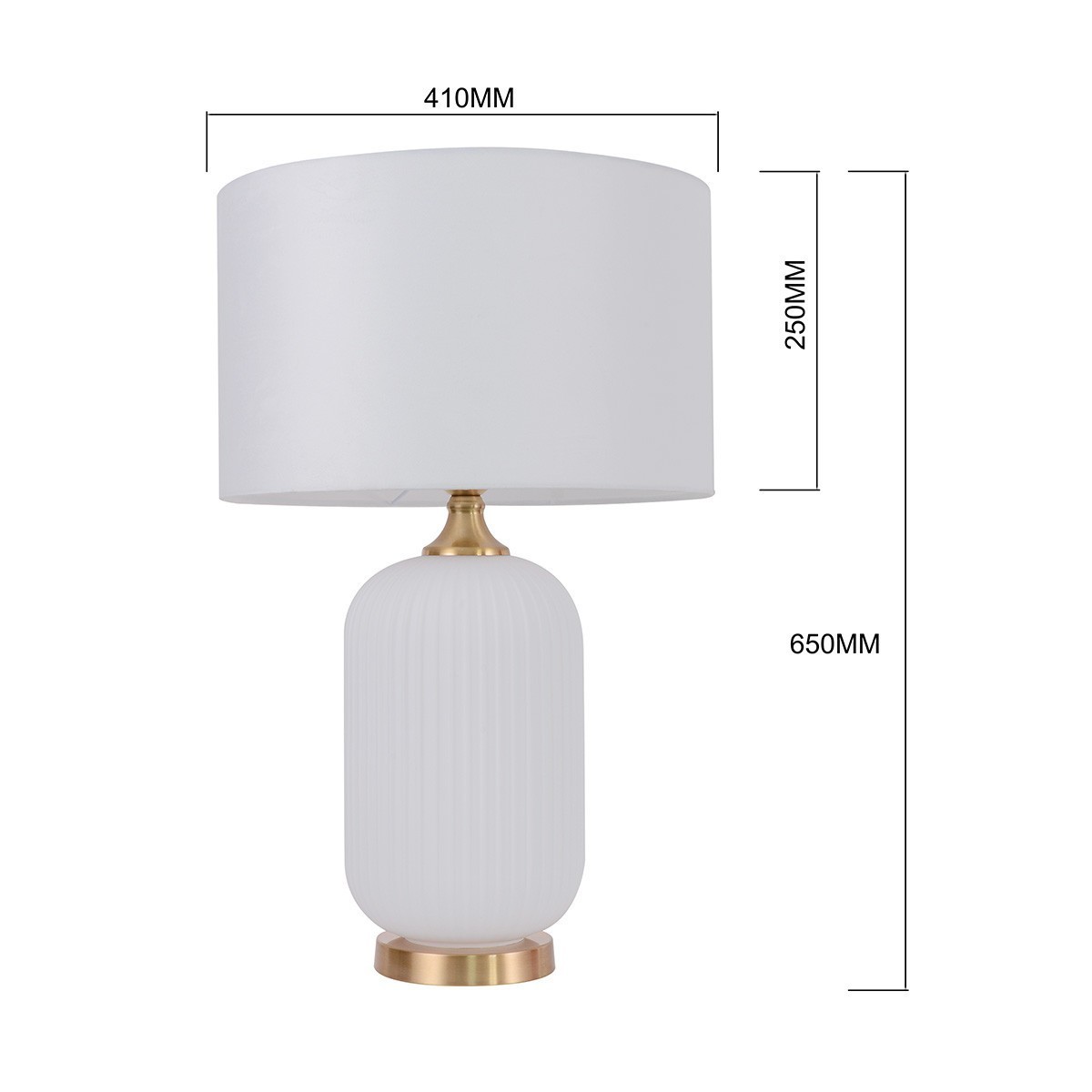 Light Prestige LP-1515/1T big white Lampa stołowa Tamiza 65 cm biała 1xE27