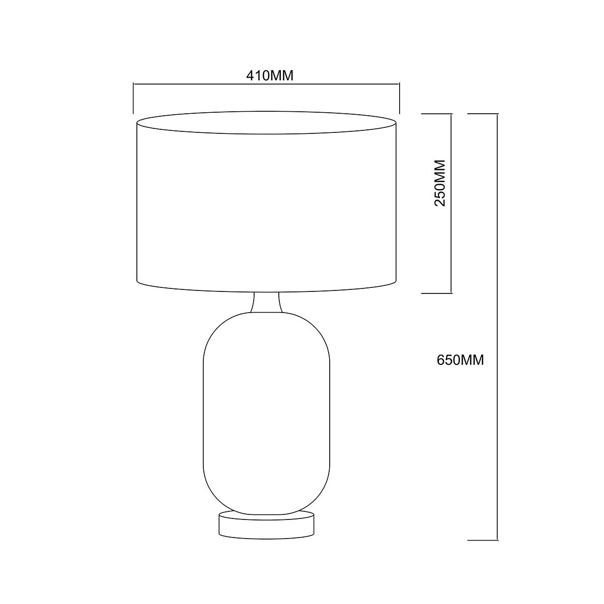 Light Prestige LP-1515/1T big white Lampa stołowa Tamiza 65 cm biała 1xE27