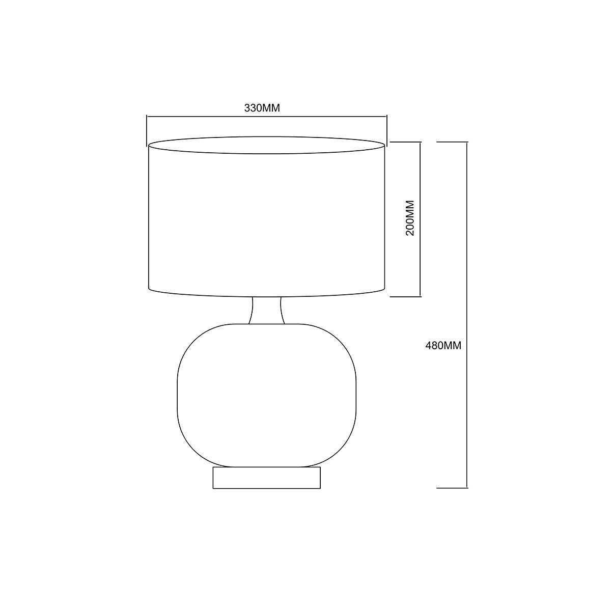 Light Prestige LP-1515/1T small white Lampa stołowa Tamiza 48 cm biała 1xE27