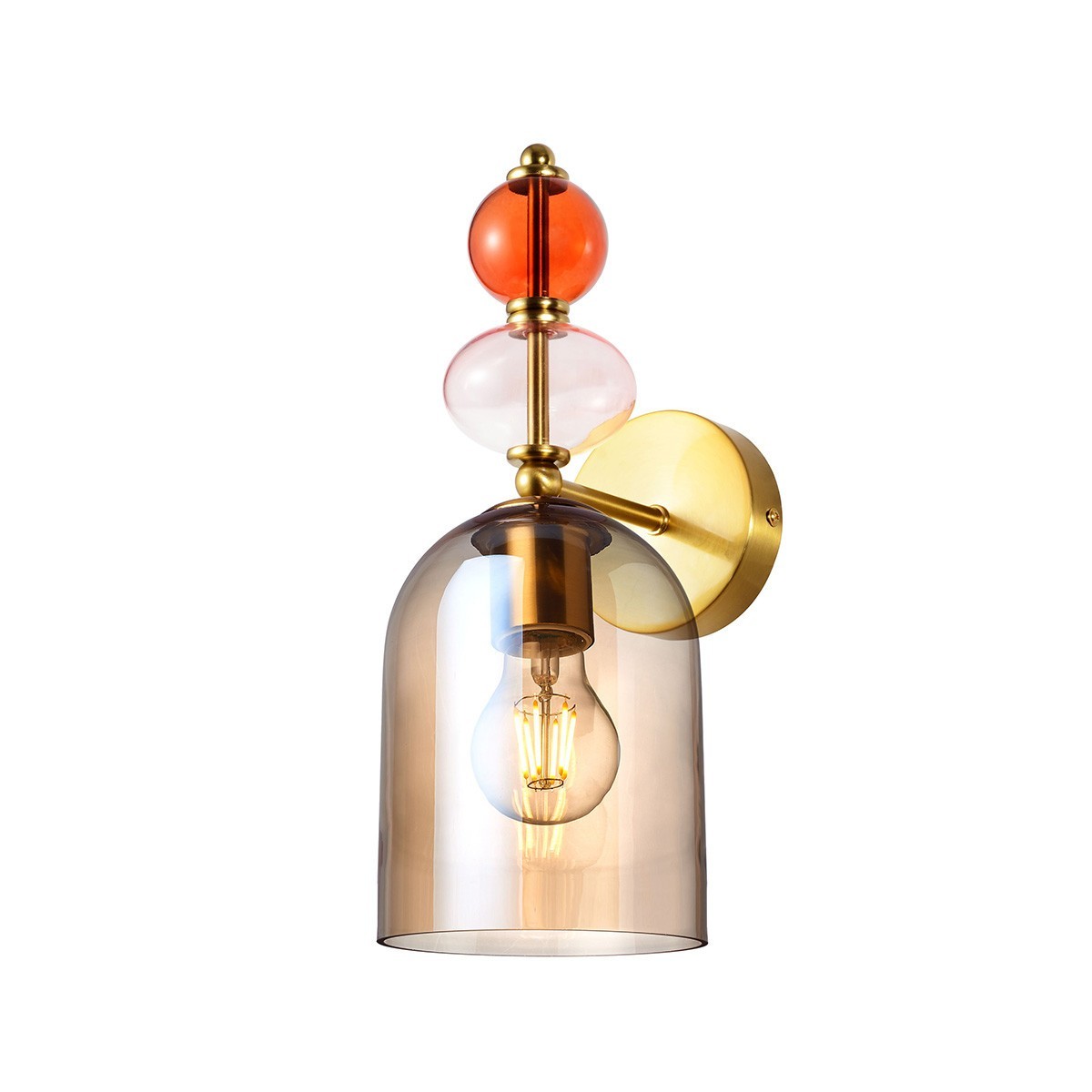 Light Prestige LP-2004/1W AM Kinkiet Tropea bursztynowy 1xE27