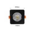 Light Prestige LP-1506/1RS BK Square Ruchome kwadratowe oczko podtynkowe Plus czarne LED CCT