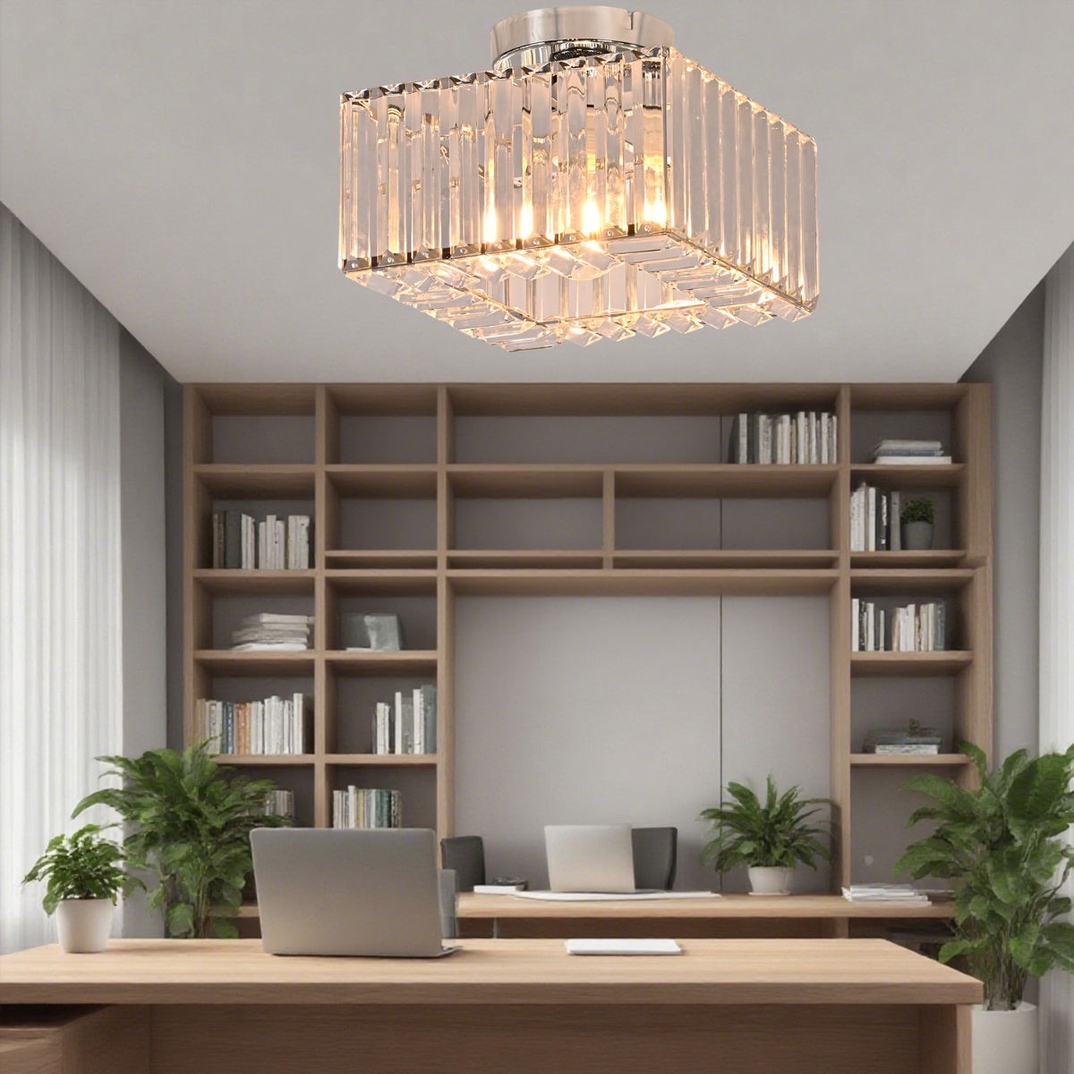 Light Prestige LP-2910/1C CH square Kwadratowy plafon Vetro chrom 1xE27