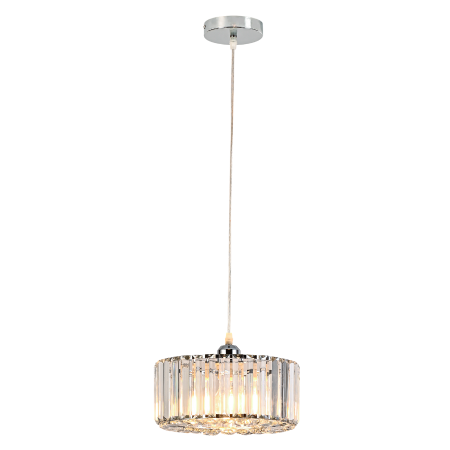 Light Prestige LP-2910/1P CH round Okrągła lampa wisząca Vetro chrom 1xE27