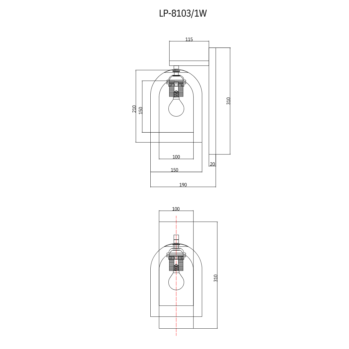 Light Prestige LP-8103/1W AM Kinkiet Elaris bursztynowy 1xE27