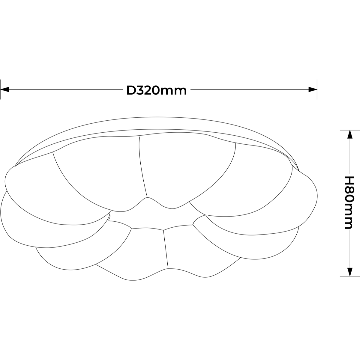 Light Prestige LP-8321/1C-33 WH Plafon Ariva 33 cm biały LED 4000K