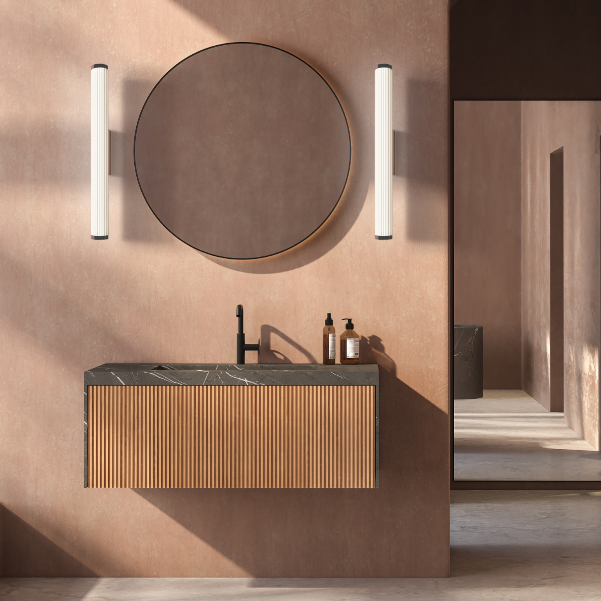 Light Prestige LP-1010/1W-45 BK Kinkiet Vena 45 cm czarna LED CCT