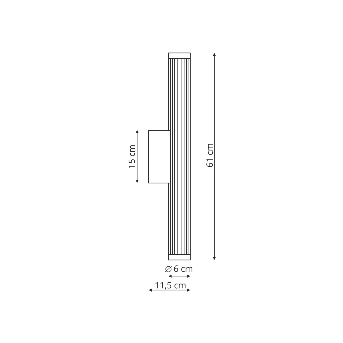 Light Prestige LP-1010/1W-60 CF Kinkiet Vena 60 cm coffe LED CCT
