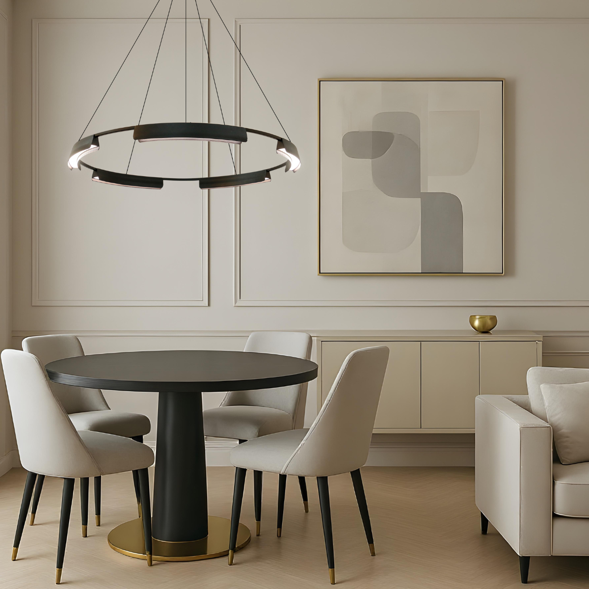 Light Prestige LP-9786/1P 60cm BK Lampa wisząca Tura 60 cm czarna LED CCT