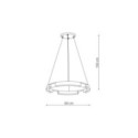 Light Prestige LP-9786/1P 60cm BK Lampa wisząca Tura 60 cm czarna LED CCT